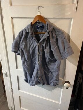 chubbies Short Sleeve Button-Up Shirt in Light Blue